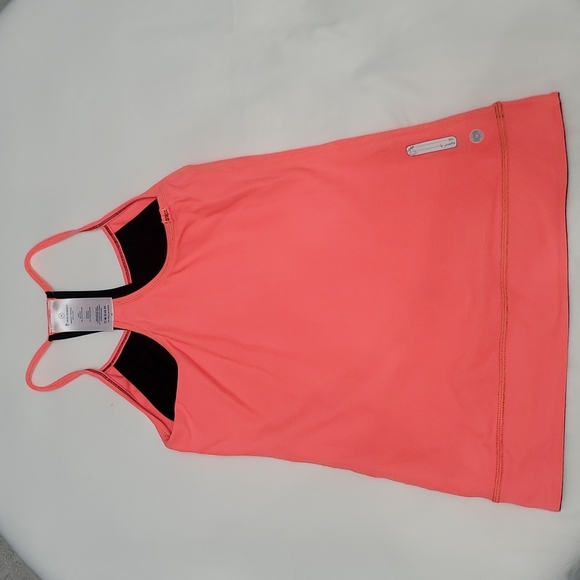 Ivviva/lululemon athletica size 14 black and coral tank - Picture 4 of 6